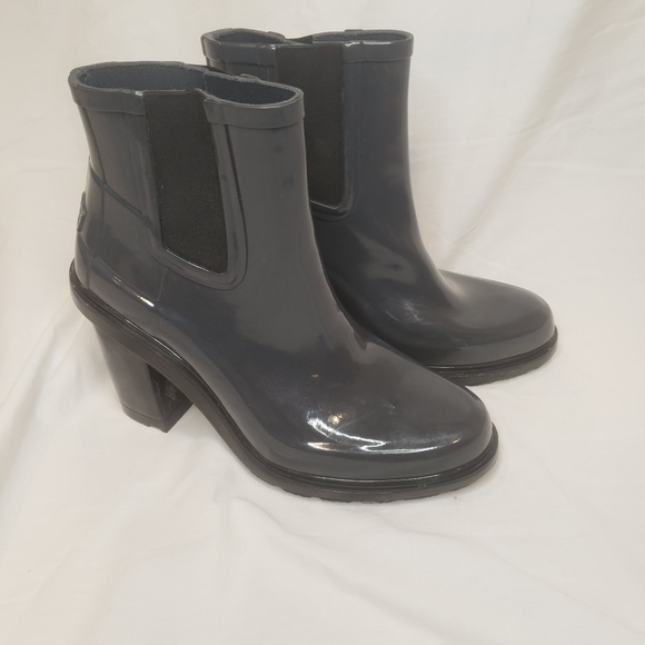 Hunter Block Heel Chelsea Boot Gray Size 7 - Picture 1 of 6